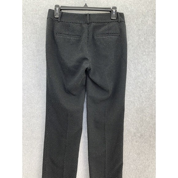 Ann Taylor Women's Pants Micro Black White Polka Dot Size 0 Straight Leg - Picture 6 of 10